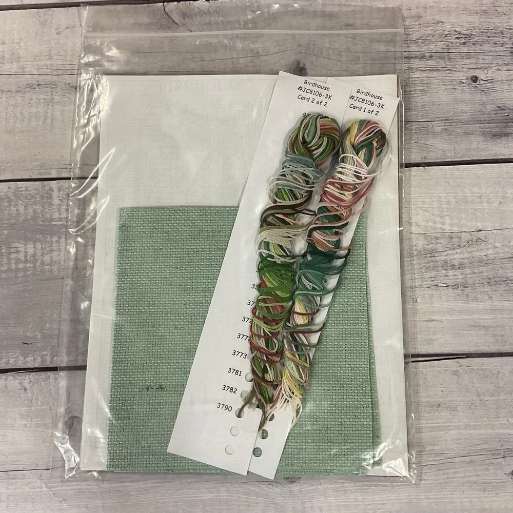 Jeanette Crews Designs Counted Cross Stitch Kit Birdhouse Floral #JC8106-3K